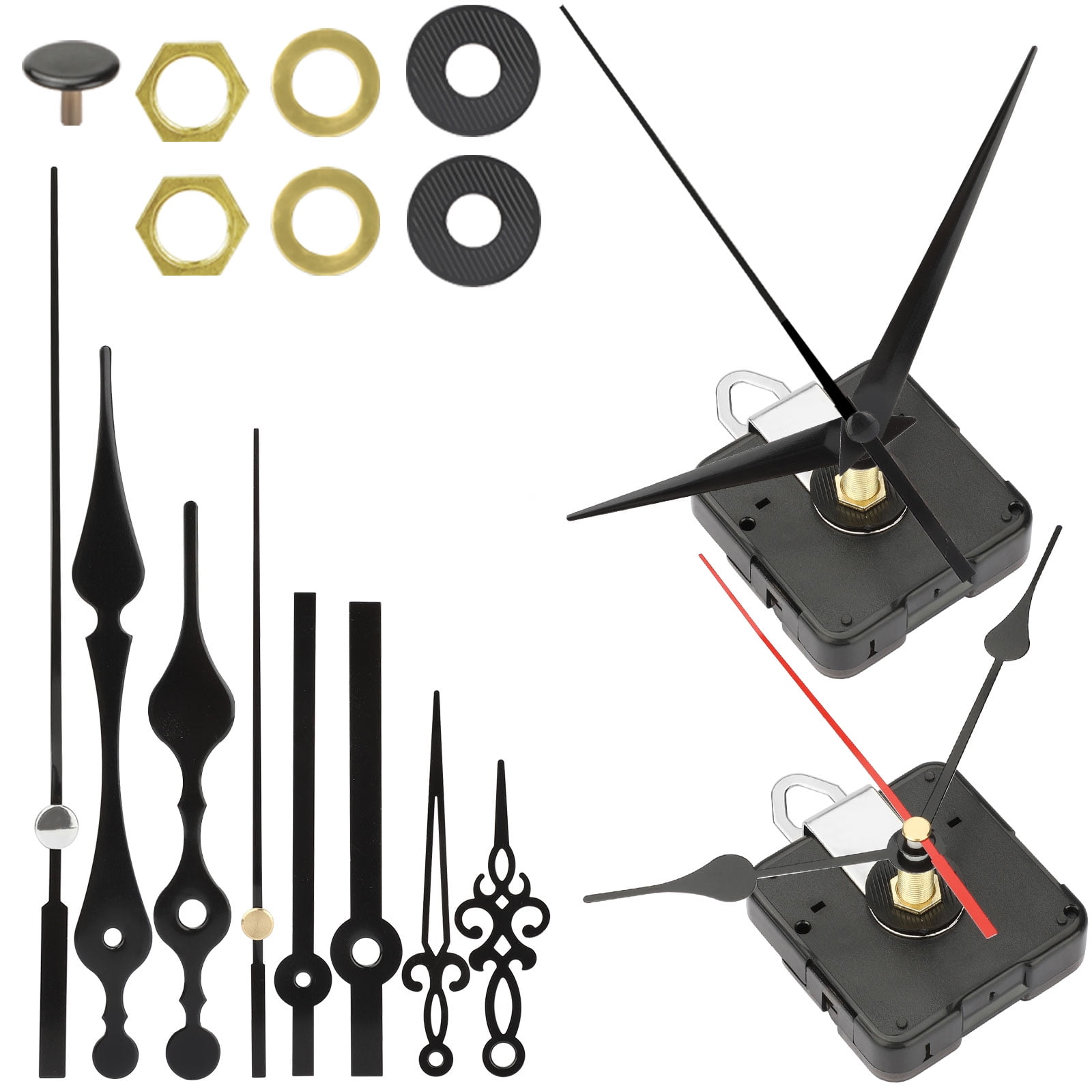 TVS 1/2/5 Pair Hands Quartz Clock Movement Battery Operated DIY Wall