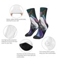 thumbnail image 3 of Honeii Colorful Haired White Horse Print Children's Colorful Socks,Unisex Kids and Toddlers' Cushioned Sock,Kids Athletic Crew Socks,for Everyday Wear and Sports, 3 of 5