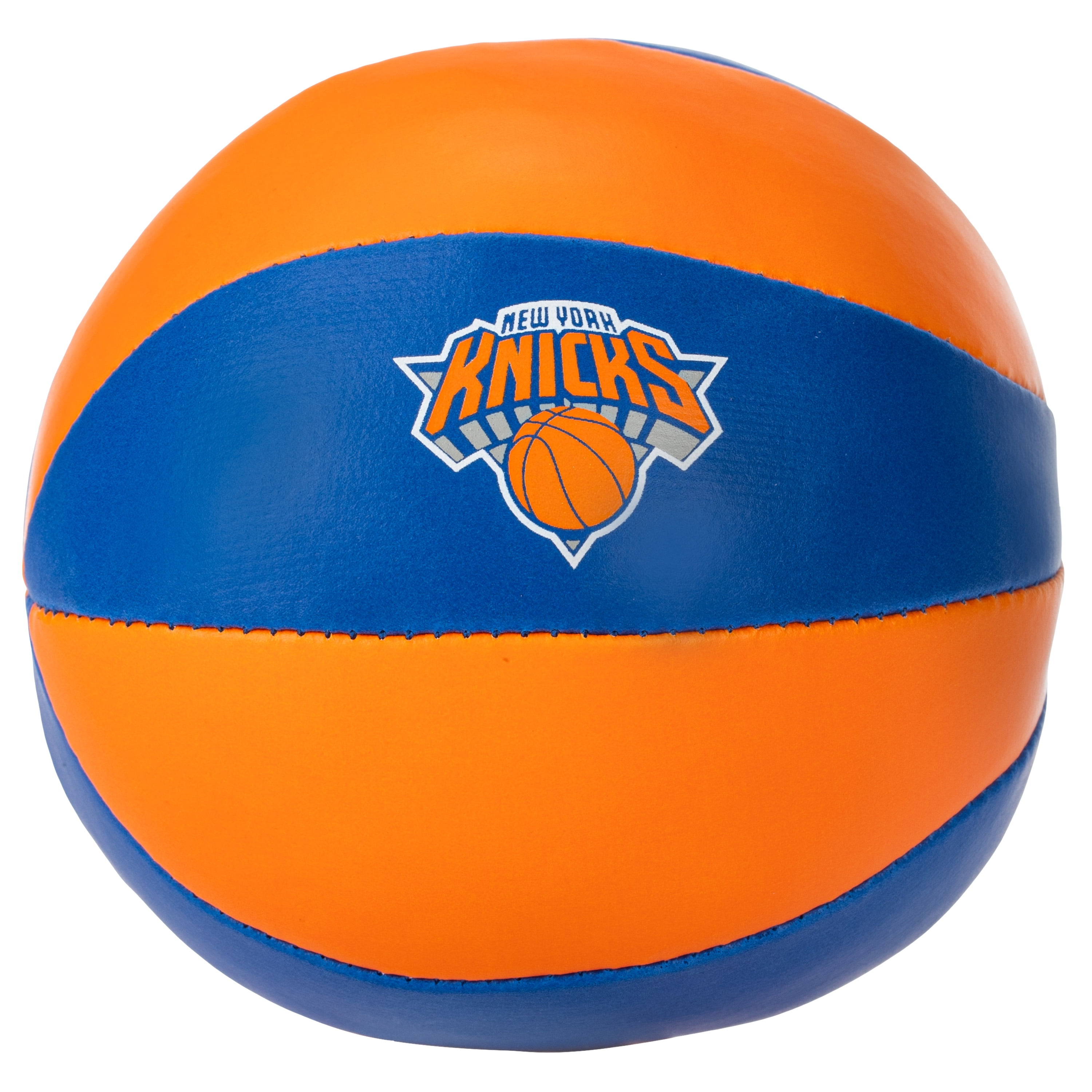 Franklin Sports NBA New York Knicks Toy Basketballs - 2 Pack of Kids Soft Mini Basketballs for Over the Door + Indoor Hoops - NBA Fan Shop Kids Soft Toy Basketballs - (2) Mini Balls Included