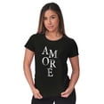 thumbnail image 3 of Amore Love French Pretty Beautiful Womens Slim Fit Graphic Tee Brisco Brands S, 3 of 5