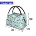 thumbnail image 2 of Lafuoo Cute Otters Pattern Portable Aluminum Film Insulated Refrigerated Lunch Bag, Zippered Cooler Bag/Hot Bag for Food and Beverag-One Size, 2 of 7