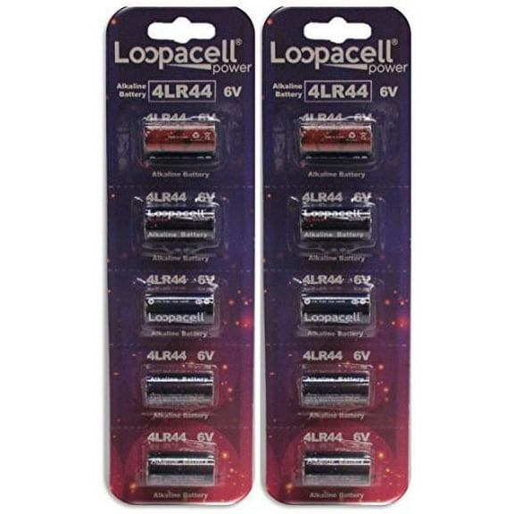 10 4LR44 6V Alkaline Batteries for Dog Shock/Training Collars by Loopacell