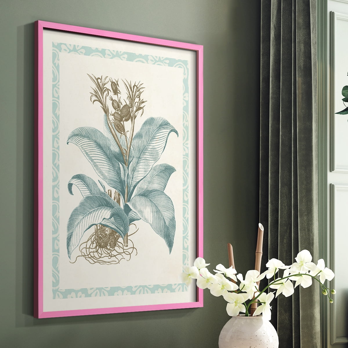 Willow Blue Besler III Framed Print - Solid Wood in Single Picture Frame Solid Wood 2 Framed Print