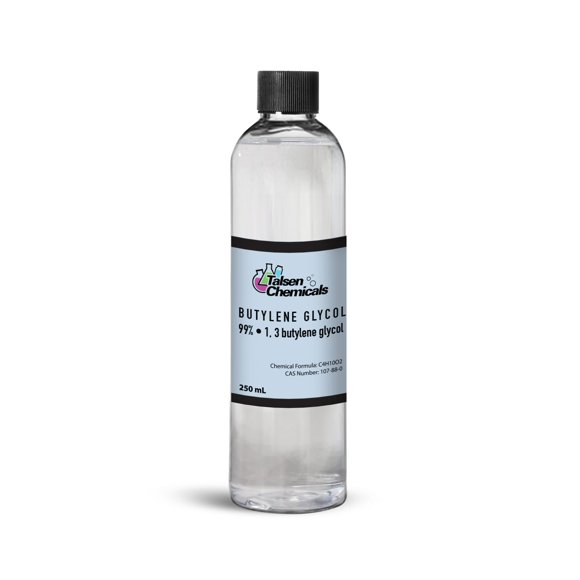 Butilenglicol de grado cosmético (250 ml / 8,45 oz) Humectante orgánico de butilenglicol para el cuidado de la piel - Emoliente que previene la pérdida de agua de la piel - Cuidado de la piel 1 3 Buti