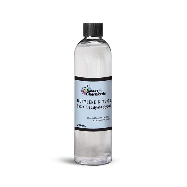 Butilenglicol de grado cosmético (250 ml / 8,45 oz) Humectante orgánico de butilenglicol para el cuidado de la piel - Emoliente que previene la pérdida de agua de la piel - Cuidado de la piel 1 3 Buti
