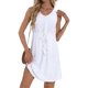 thumbnail image 3 of TaTaai Ladies Fashion Solid V-Neck Sleeveless Hollow Out Textured Dress Adjustable Drawstring Waist A-Line Flowy Midi Dress Soft Breathable for Spring Summer Outings Gift, 3 of 6