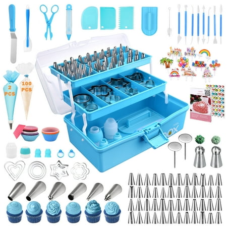 

354 Pcs Cake Decorating Supplies Cake Decorating Kit Cake Baking Set with Piping Tips Scraper Spatula