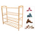 thumbnail image 1 of Wooden Shoe Rack, 4 Tier Wood Shoe Organizer Elegant Standing  for Living Room, 1 of 7