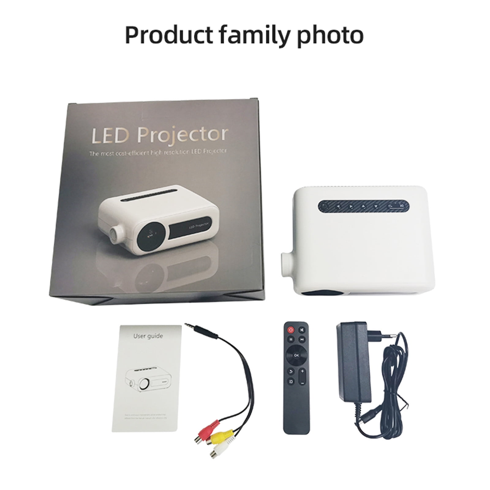 Nkmbld Full HD Portable Mini Projector, 5G Wireless Mobile Phone Same Screen Projector-Selling HD 1080P Portable Projector 200inch Large Screen High Brightness Projector