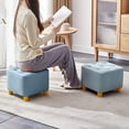 thumbnail image 6 of Fufafayo under $5 Small Stool Sofa Stool Doorway Shoe Changing Stool with Soft Padded Seat, Square Footstool FootRest for Living Room, Bedroom, Office, 6 of 7