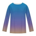 thumbnail image 5 of Hrsba Womens Fall Winter Casual Top,Women Casual Tops Ladies Tops Round Neck Long Sleeve Gradient Print T Shirt Tops, 5 of 5