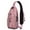 Pink Christmas Santa, variant on Sling Backpack,Multicolor Christmas Tree Pattern Crossbody Bag with Water Bottle Holder,Waterproof Sling Bag for Men/Women with Chest Phone Holder for Hiking,Travel