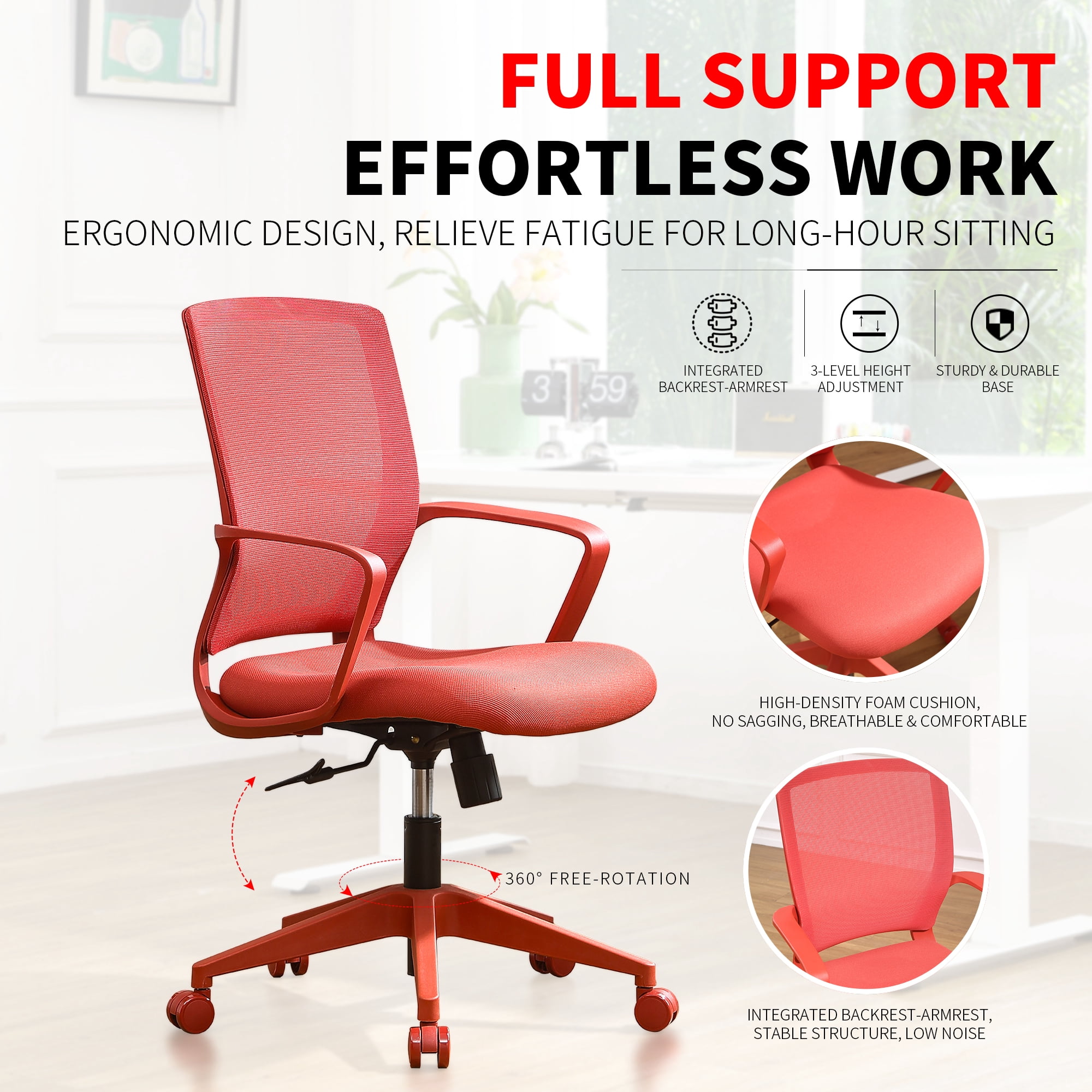 colorful office task chair 350lbs product