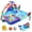 Yellow+blue, variant on 10 in1 Inflatable slide water park bouncing house garden with splash pool & water gun & basketball & climbing wall & dual pools & soccer