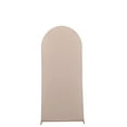 thumbnail image 2 of Balsa Circle 6 ft Nude Fitted Matte Spandex Round Top Wedding Arch Backdrop Stand Cover Party Events Decorations, 2 of 8