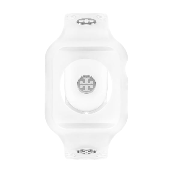 Tory Burch T Monogram TBS0117 White Silicone 41MM Apple Womens Watch Band