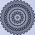 thumbnail image 1 of Ahgly Company Indoor Square Patterned Heavenly Blue Area Rugs, 7' Square, 1 of 6