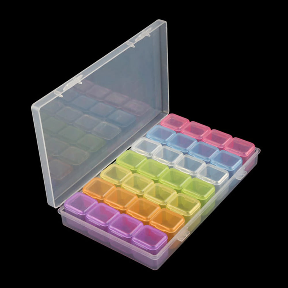 Buy Terokota 3Pack 28 Grids Diamond Art Storage Containers Embroidery  Diamond Painting Box Diamond Beads Drills Organizer Case with 112Pcs  Stickers Online at Lowest Price Ever in India