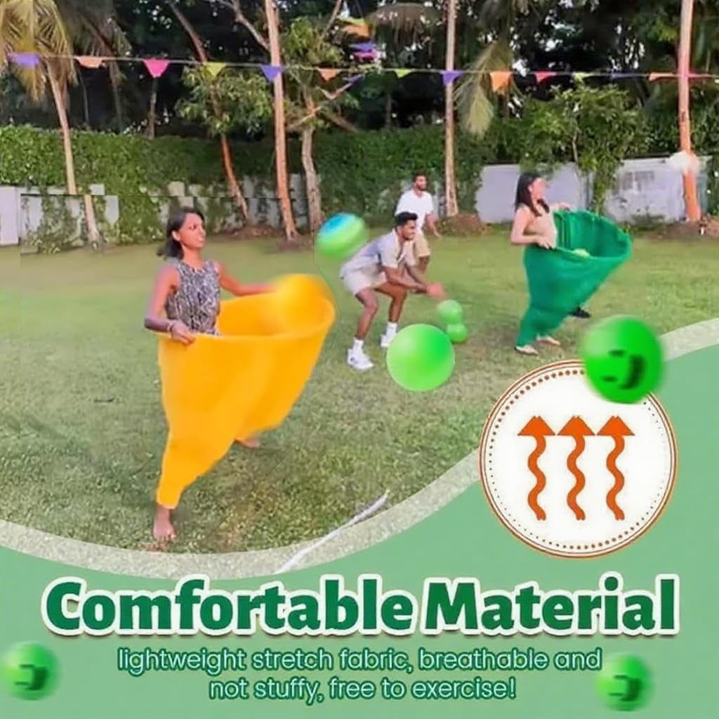 2025 New 2 PCS Granny Pants Outdoor Game, Giant Oversized Granny Pants Yard Game Sets with 4 Bouncy Balls & 1 Pump, Yard Games Field Family Reunion