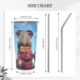 thumbnail image 5 of Kll Elephant Sits On A Stack Of Luggages Ocean Stainless Stainless Steel Vacuum Insulated Coffee Cup 20 Oz Lids And Straws,1 Metal Straws,1 Cleaning Brush, 5 of 9