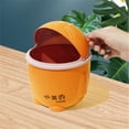 thumbnail image 4 of JWDX Garbage Can, Trash Can Clearance, Desktop Trash Can With Lid Mini Lid Cartoon Shape Cute Small Trash Can Japanese Household Trash Bucket Orange, 4 of 4