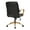 Black, variant on Mid-Back Cream Faux Leather Chair with Gold Finish Arms and Base K/D