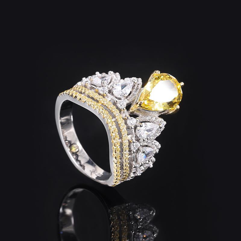 S925 Sterling Silver High Carbon Diamond Ring for Women Luxurious Style