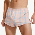 thumbnail image 2 of LNWUY Mens Woven Boxers Shorts Relax Fit Stripe Boxer Briefs Loose Fit Knit Boxer Briefs for Relaxing Pink XXL, 2 of 5