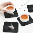 thumbnail image 5 of Disketp Astronaut Sitting On Mercury Planet Funny Coasters,6 Pcs Leather Coasters with Holder, Perfect Housewarming Hostess Gifts,Protect Furniture from Water Marks Scratch and Damage, 5 of 5