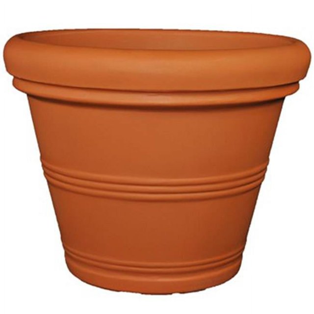 Tusco TUSRR135TC Jardinière à Rebord Roulé de 13,5 Po - Aspect Terre Cuite