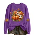 thumbnail image 4 of BovemsiWomen's Fashion Sweatshirts Casual Fall Cute Pumpkin Graphic Crewneck Long Sleeve Stretchy XXL, 4 of 4