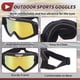 thumbnail image 5 of Gafas de montar para motocicleta Unique Bargains 1 Pc con lente roja amarilla y marco negro, 5 of 6