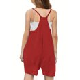 thumbnail image 5 of Girls Loose Overalls V Neck Sleeveless Romper Spaghetti Strap Harem Short Pants Jumpsuits, 5 of 7
