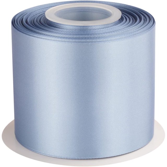 GFDYREE 3" Inch Double Faced Satin Ribbon French Blue Solid Polyester Craft Ribbon - 25 Yards Perfect for Gift Wrapping, Crafts, Wreath, Wedding Party Ceremony Decoration, Floral Arrangement