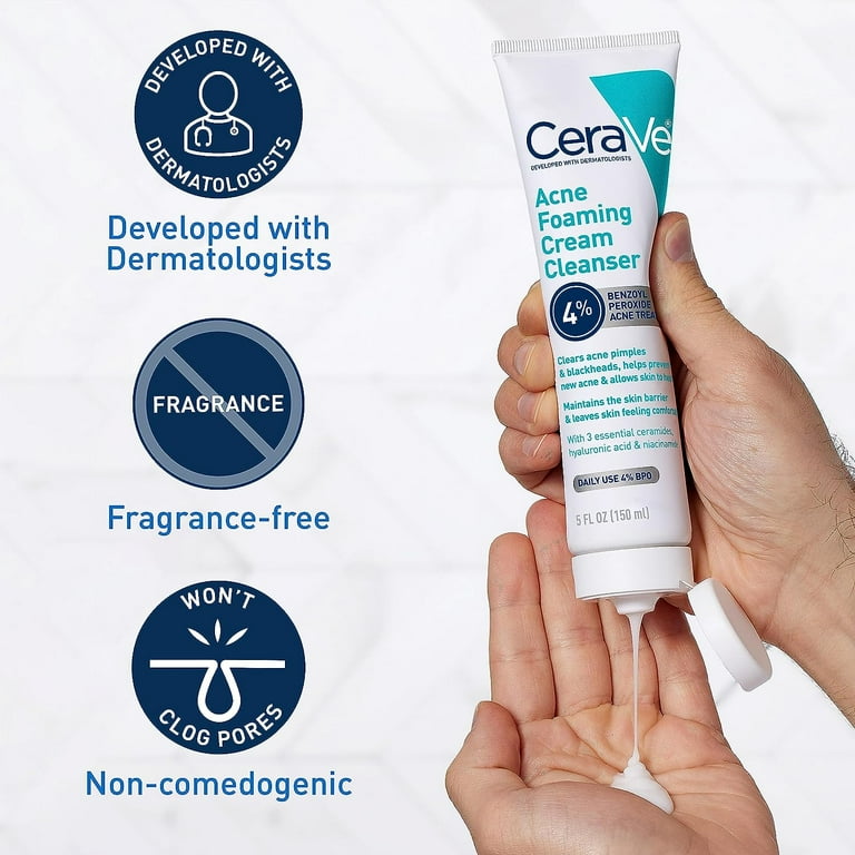 Acne foaming cream cleanser cerave deals