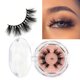 thumbnail image 1 of Pestañas de maquillaje LEHUAMAO, pestañas de visón 3D, pestañas gruesas hechas a mano, pestañas esponjosas, volumen libre de crueldad, pestañas suaves tenues, pestañas postizas reutilizables Tan Jianjun unisex, 1 of 2