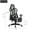 thumbnail image 4 of LUCKLIFE Gaming Chair with Bluetooth Speakers and Footrest High Back PU Leather Office Chair, White, 4 of 6
