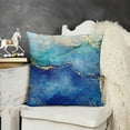 thumbnail image 2 of YINGXI Texture Pillow Covers Square Decorative Cushion Covers&nbsp;Blue and Throw Pillow Covers Cushion Covers for Home Decor Couch Sofa 24x24in, 2 of 5