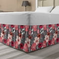 thumbnail image 1 of Floral Bed Skirt, Vintage Theme Various Retro Flowers and Branches in Pastel Colors on Grey Background, Elastic Bedskirt Dust Ruffle Wrap Around for Bedding Decor, 4 Sizes, Multicolor, by Ambesonne, 1 of 2
