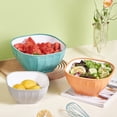 thumbnail image 3 of LCXmlly Change Wallet Stackable Meal Prep Salad Bowl Square Plastic Bowl with Lid Spacesaving Kitchen Supply, 3 of 6