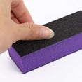 thumbnail image 2 of 20 Pcs Nail Buffer Block Sponge Sanding Buffing File 80/120 Grit 3 Sides Nail Files for Manicure Nail Tools (Purple Black), 2 of 6