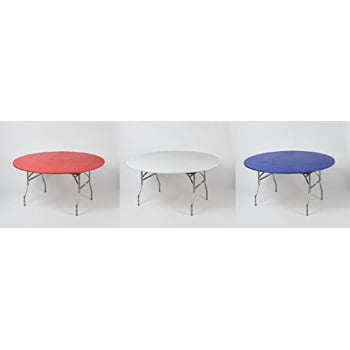 Kwik Covers Round Fitted Plastic Table 60 5 Feet Red White Blue Com Kwik Covers Round Fitted Plastic Table, 60 Round Plastic Table Covers With Elastic