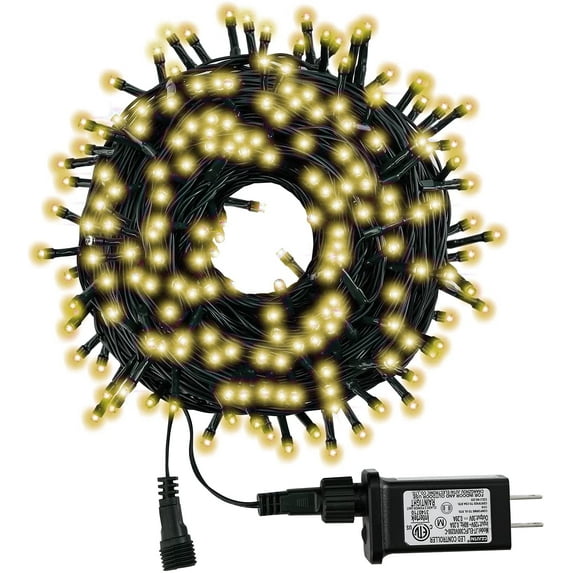Oycbuzo Christmas Tree String Lights Indoor Outdoor, 200LED 66Ft Fairy Lights for Wedding Party Decor-Warm White