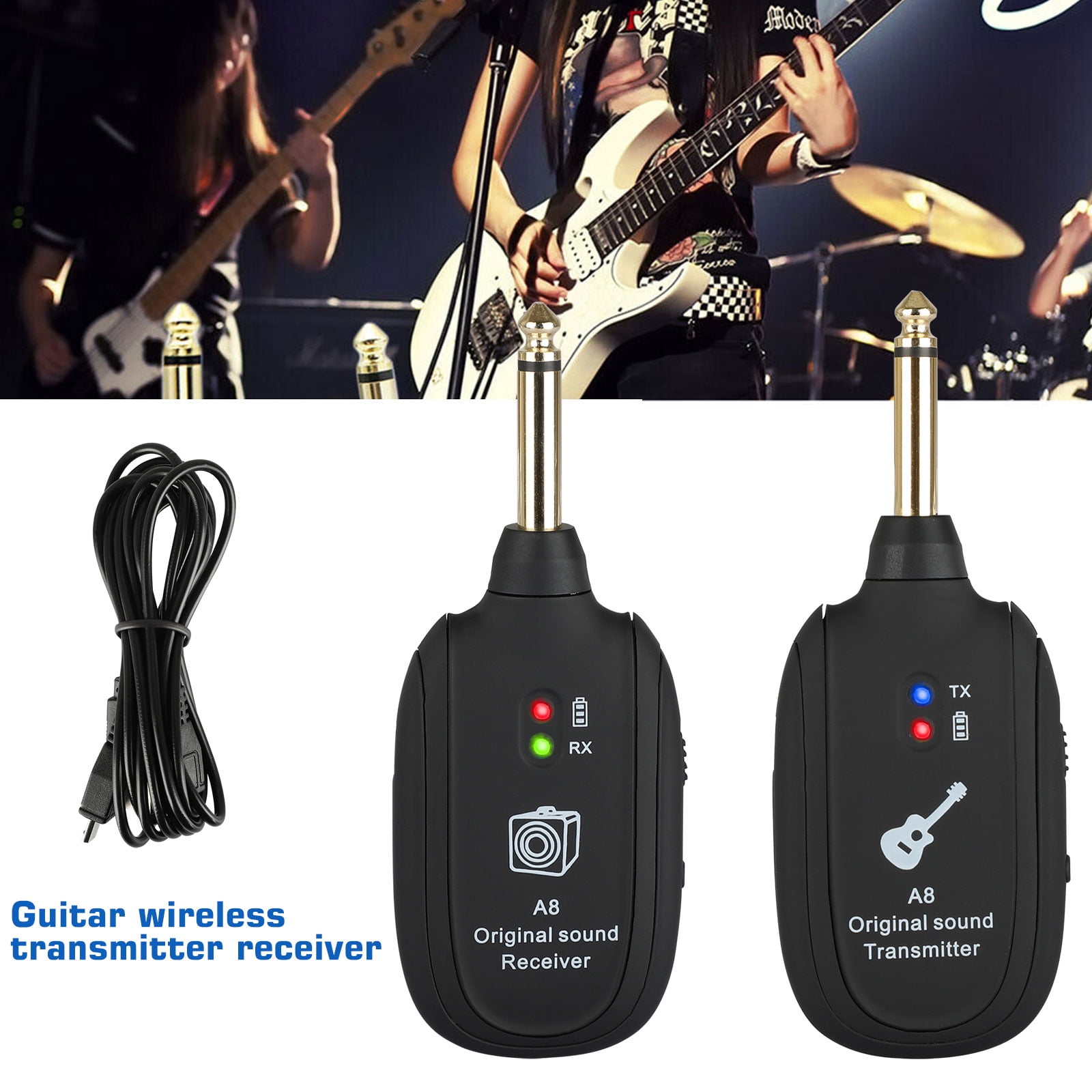 TSV Wireless Guitar Audio Transmitter Receiver for Electric Guitar
