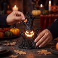 thumbnail image 6 of HHJZPR Halloween Summerween Spooky Tree Stump LED Light Figurine, Creepy Ghost Face Tree Monster Tabletop Lamp with Tombstone Detail for Fall Home Mantel Shelf Decor, 6 of 6