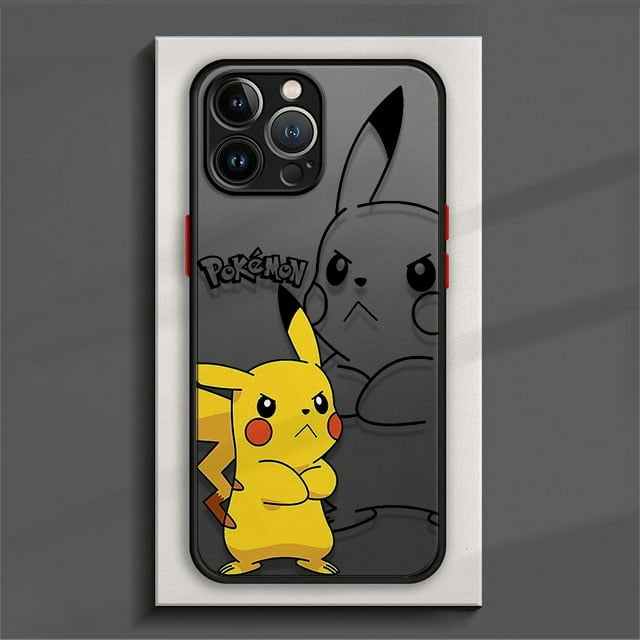 Cartoon Pikachu Phone Case For iPhone 15 14 11 Pro Max 13 12 Mini XR X SE 7 8 6 6S Plus Hard Matte Shell Protective Cover Fundas F05 For iPhone 14