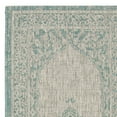 thumbnail image 5 of SAFAVIEH Courtyard Avi Traditional Indoor/Outdoor Runner, 2'3" x 6'7", Light Grey/Aqua, 5 of 7