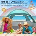 thumbnail image 3 of Beach Tent Anti-UV Portable Sun Shade Shelter for 3/4/6/8 Person, 3 of 14