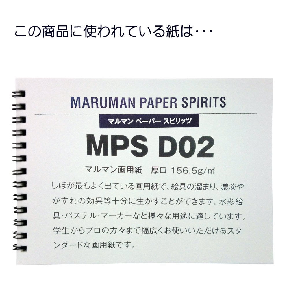 Maruman S314-02 Sketchbook F4 Art Spiral Drawing Paper, Thick, Blue, 24 Sheets