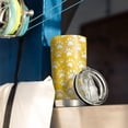 thumbnail image 3 of 20 Oz Yellow Dog Paw Footprint Coffee Tumbler Double Wall Insulated Stainless Steel Water Bottle | Metal Reusable Thermoses Flask with Cup Cap | Leak & Sweat Proof with Anti-Dust Lid, 3 of 7